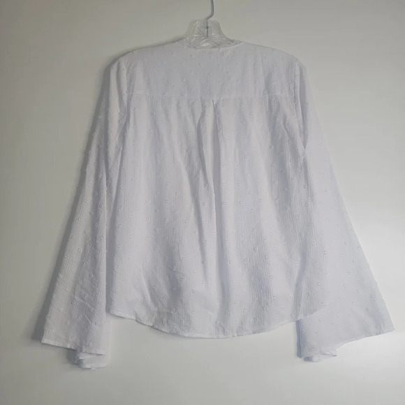 L'agence Mei Bell-Slevee Surplice Blouse Top white Sz XS - Picture 10 of 10